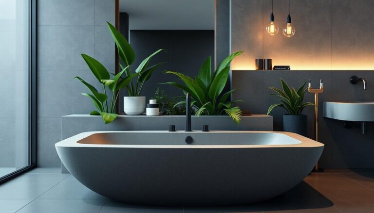 artificial stone tub grey